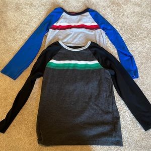 Lot of two Old Navy, long sleeve shirts, both size large/10–12